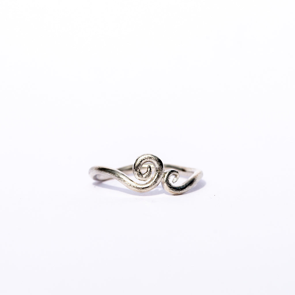 dainty spiral silver ring