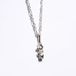 rectangle pendant on silver chain
