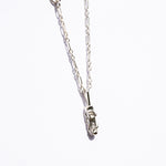 rectangle pendant on silver chain