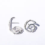 asymmetrical spiral earrings