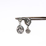 spiral asymmetrical earrings
