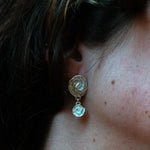 spiral asymmetrical earrings