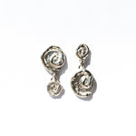 spiral asymmetrical earrings