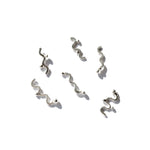 small silver wavy studs