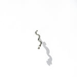 small silver wavy stud earring