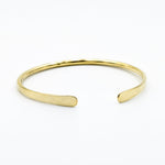 Brass cuff with flattened ends