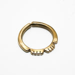 Brass rings hand carved