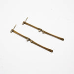Brass delicate chain earrings