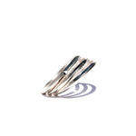 three triangle shaped thin rings