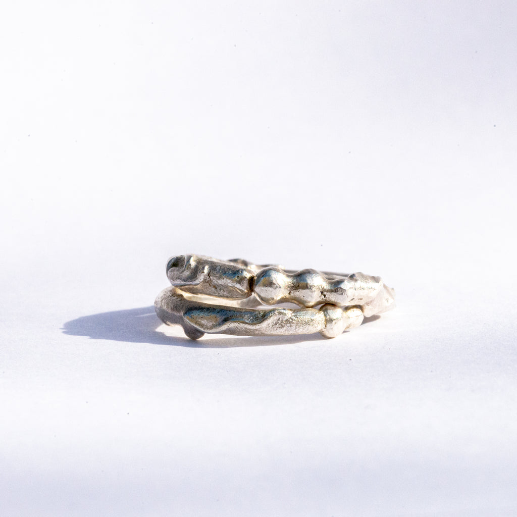 anel de prata orgânico