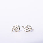 small spiral stud earrings