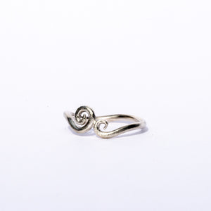 dainty spiral silver ring