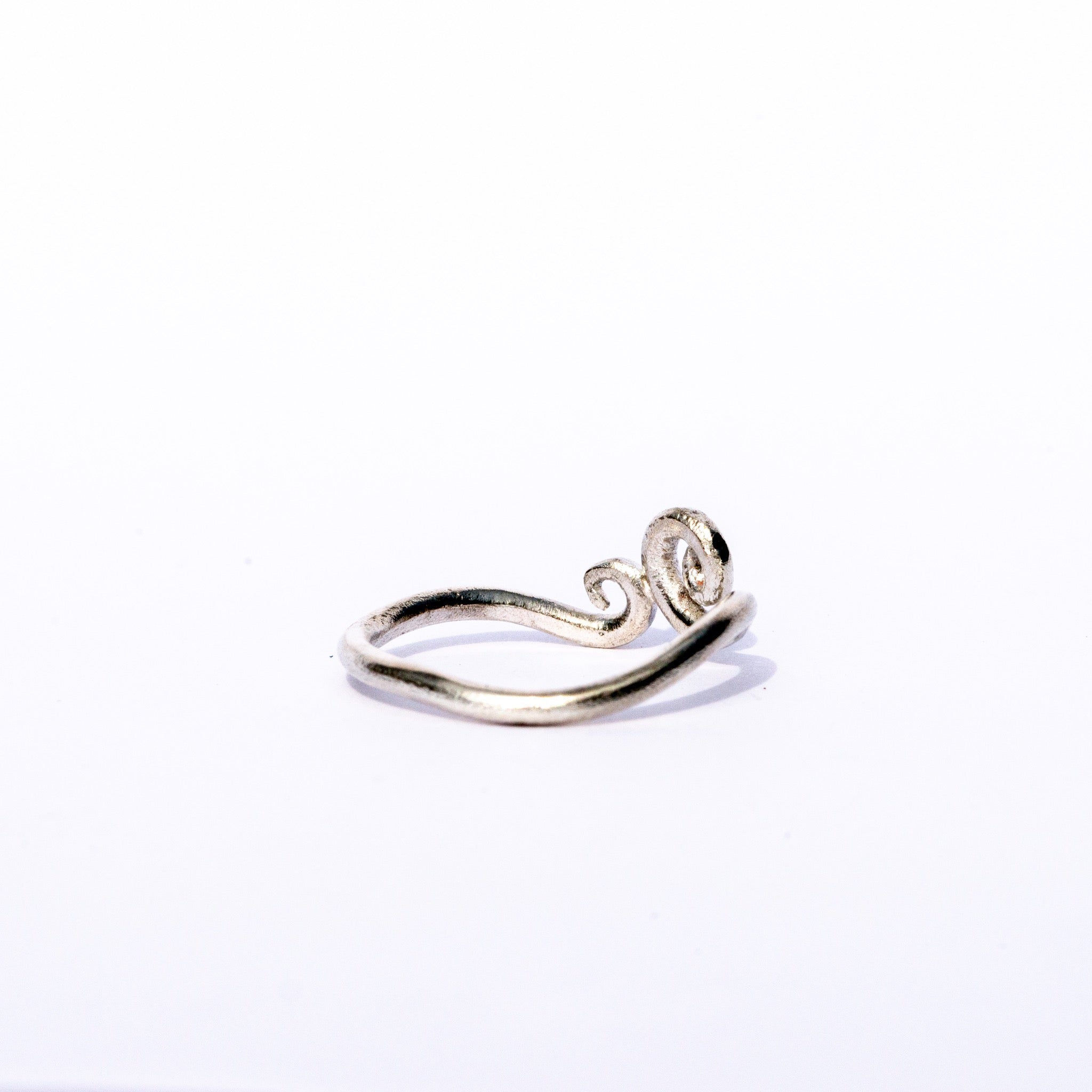 dainty spiral silver ring