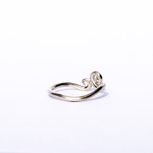 dainty spiral silver ring