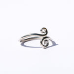 dainty spiral silver ring