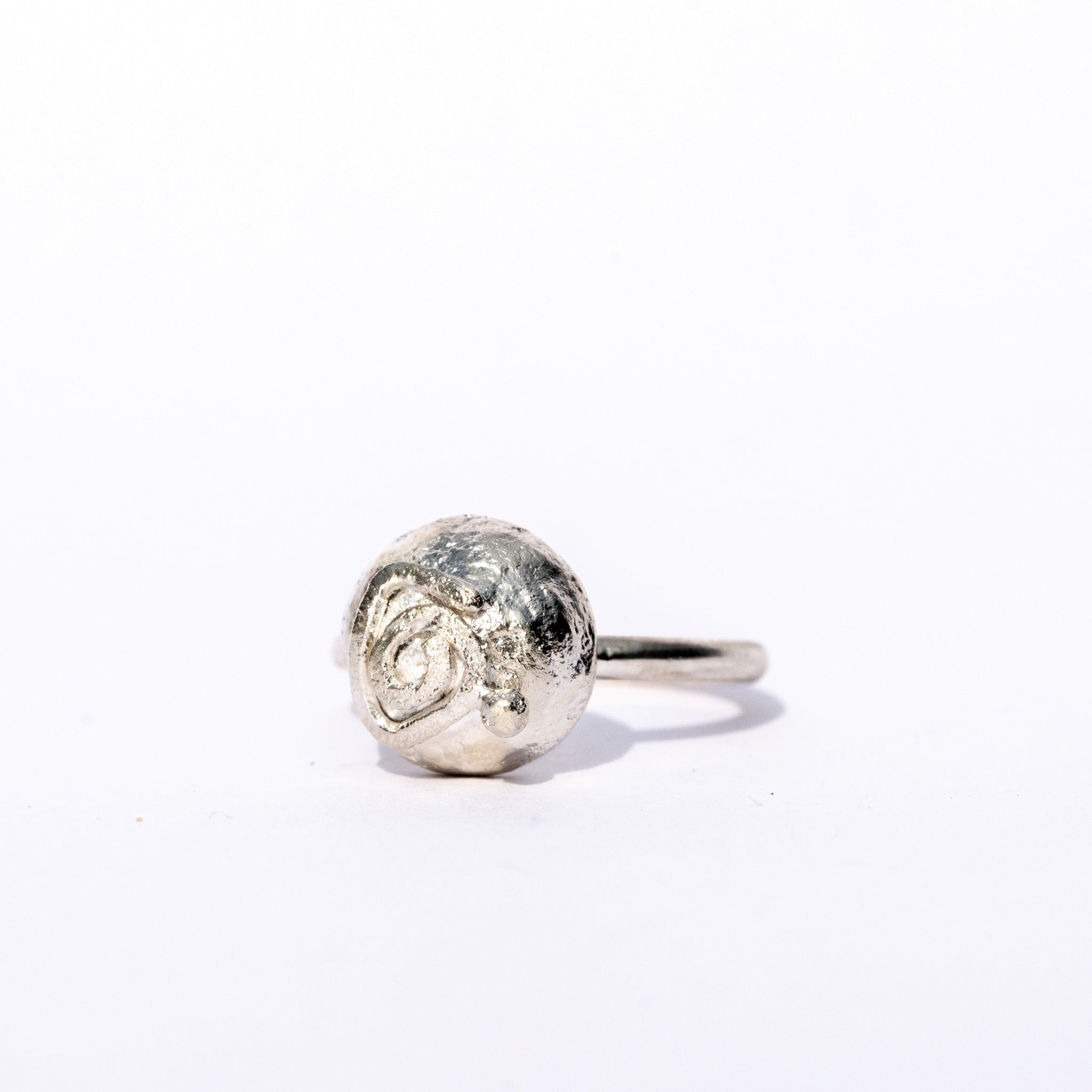 sphere silver ring