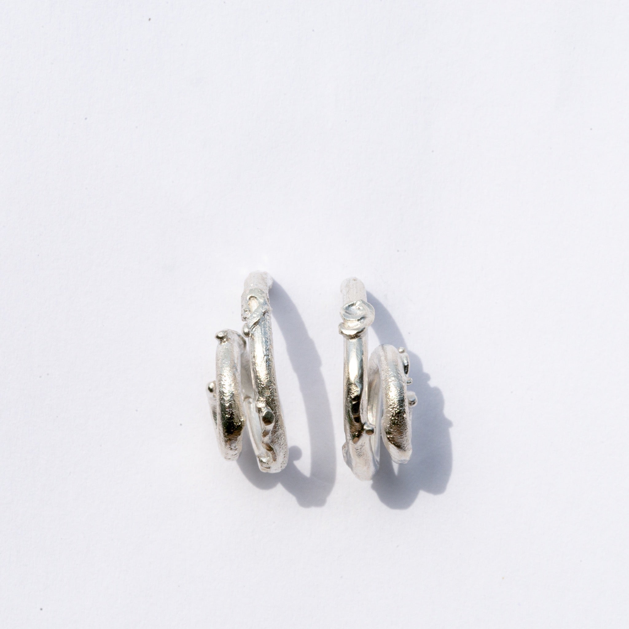 coned spiral earrings