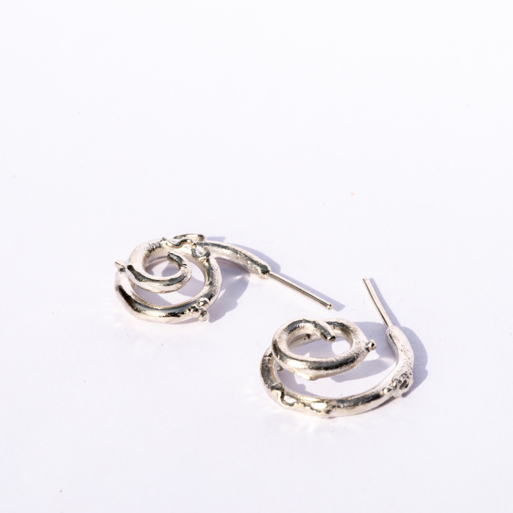 coned spiral earrings