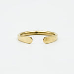 Brass ring with flattened ends