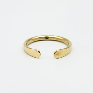 Brass ring with flattened ends